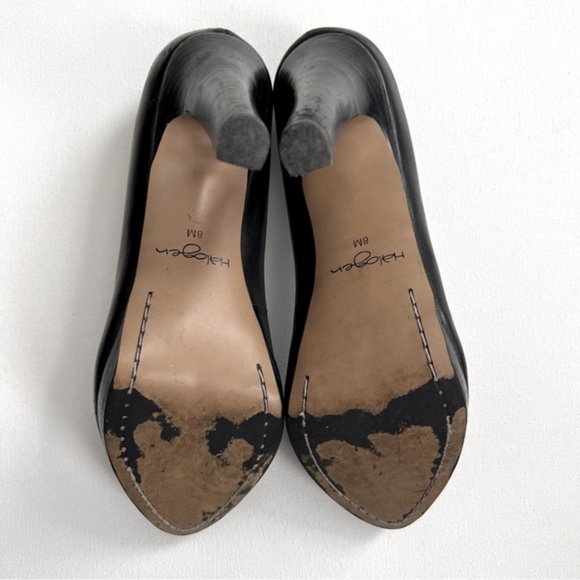 Black Leather Pumps Nordstrom Halogen Women’s Size 8 | Classic Work Heels - Picture 6 of 6